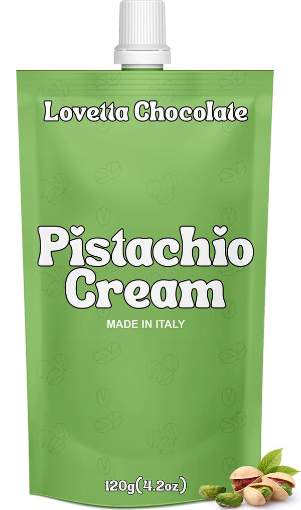 Lovetta Pistachio Cream 120g (4.23 oz) Italian Pistachio Butter, Paste & Spread, Crema