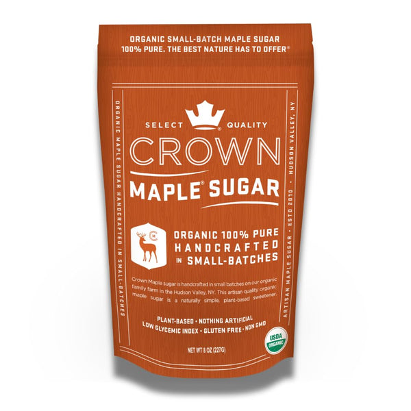 Crown Maple Organic Maple Sugar with Handcrafted Small-Batch Maple Pearls, No Additives,
