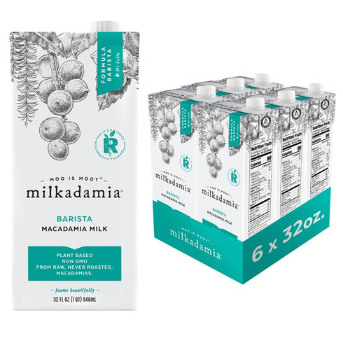 Milkadamia Barista Macadamia Milk, Excellent Source of Calcium, Plant Based, Kosher, Gluten