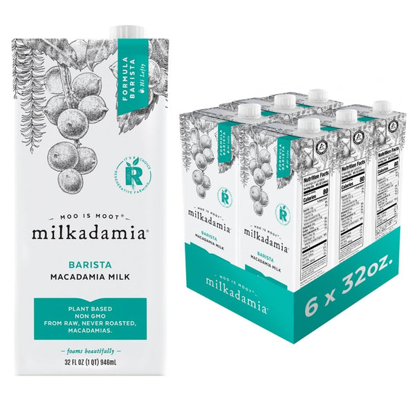 Milkadamia Barista Macadamia Milk, Excellent Source of Calcium, Plant Based, Kosher, Gluten