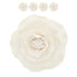 4 Count Global Sugar Art Peony Rose Sugar Cake Flowers, White, by Chef Alan Tetreault