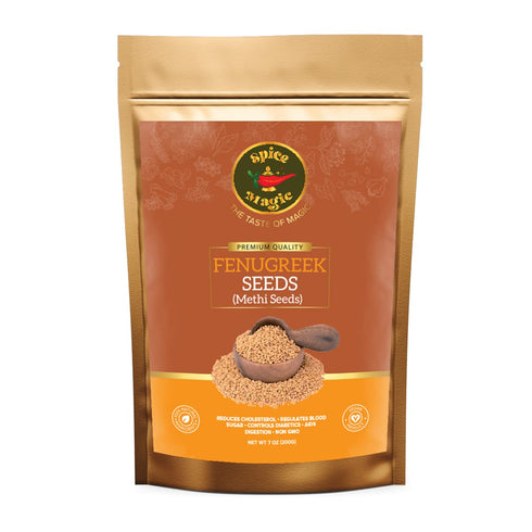 Spice Magic Whole Spices - 100% Pure, Aromatic & Natural, Gluten-Free, Non-GMO, Indian Origin (Fenugreek Seeds)