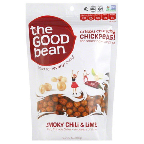 The Good Bean Crunchy Chickpeas - Chili Lime - Resealable Bag -