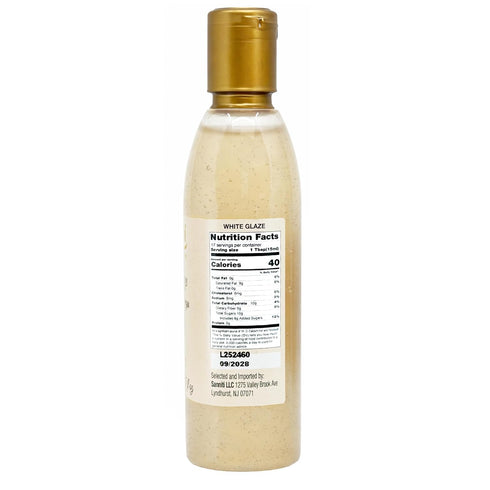 8.45 oz (Pack 2) Sanniti Italian White Glaze with Balsamic Vinegar of Modena | Ideal for Dressing | Delicate Cream