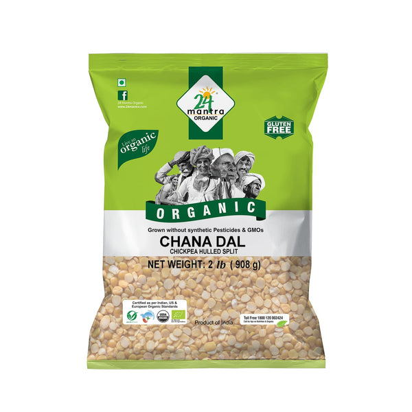 24 Mantra Organic Organic Chana Dal Split - Split Bengal Lentils - Split Bengal Gram