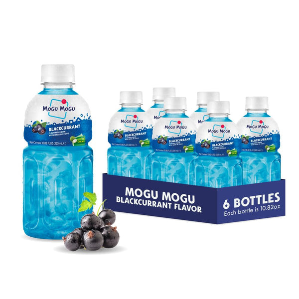 Mogu Mogu Blackcurrant Juice Drink with Nata de Coco Bold Fruit Flavor