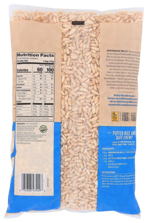 6 oz 2 Arrowhead Mills Natural Puffed Rice Cereal -- - pc