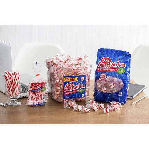 Bobs 350 Count, 61.73 Sweet Stripes Soft Peppermint Candy, Ounces (New Version)