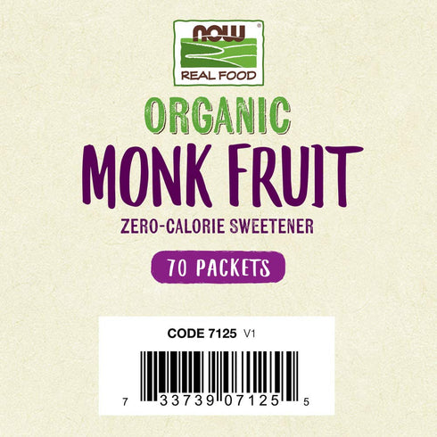 NOW Foods Organic Monk Fruit, 70 Packets