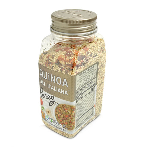 (10.58 Oz 6 Pack), Pereg Quinoa All Italiana - Canister x Rich in Protein, Fibre & Iron, Rice & Pasta Alternative