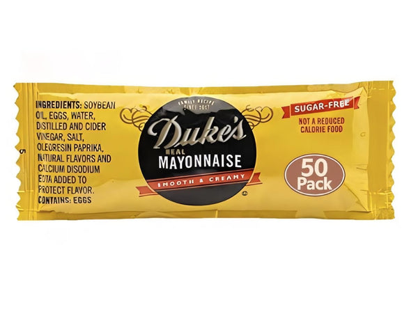 Generic Sugar Free Mayonnaise Packets Dukes Smooth & Creamy Real Mayo (50 Count,