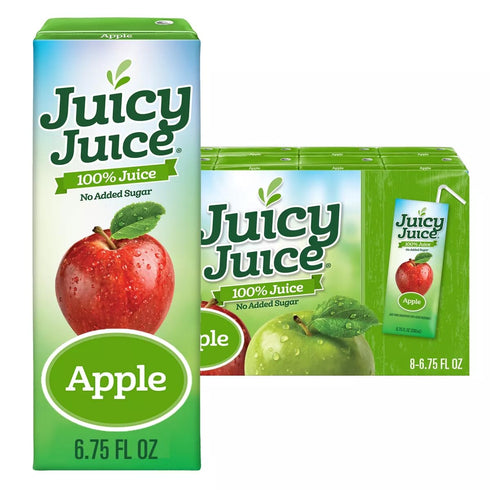 Juicy Juice Apple Juice Single Serve Slim, 54 Fluid Ounce, 8 Per