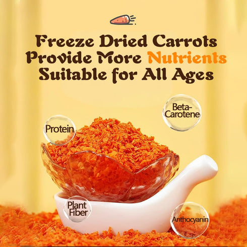YJSLSQIYP 1.76lb (28oz) Freeze-Dried Diced Carrots - Jar | Long Shelf Life Pantry Staple | Emergency Food, Cooking