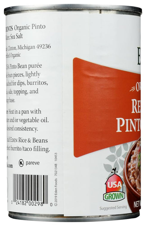 16 oz3 Eden Foods Organic Refried Pinto Beans