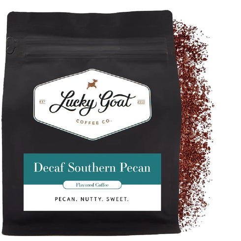 Lucky Goat Flavored Decaf Coffee Ground - Southern Pecan 12 oz Bag