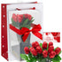 Meet Novelty Valentine Chocolate Flower Bouquet | One Dozen Red Sweetheart Roses | Individually