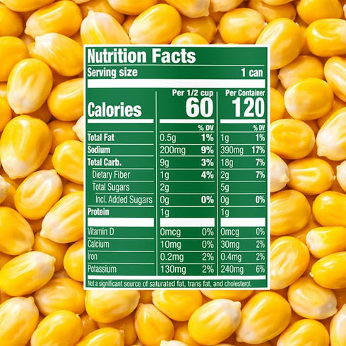 8.5 oz (Pack 12) Libby's Whole Kernel Sweet Corn | Naturally Sweet Flavor | Golden Yellow | Just-Off-The-Cob Crispness