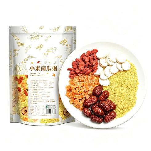 xapuo 500g Millet Pumpkin Whole Grain Blend, Soft Chewy Sweet Flavor, Dual Cooking