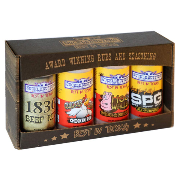 SuckleBusters Texas BBQ Rub Gift Box: Best BBQ Rubs for All-Purpose, Beef,