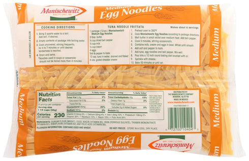 12.0 OZ(Pack 2) Manischewitz Egg Noodles Medium