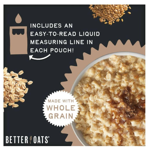 Better Oats 9.8 Pack 3 Instant Oatmeal Apples & Cinnamon ounce ( of )