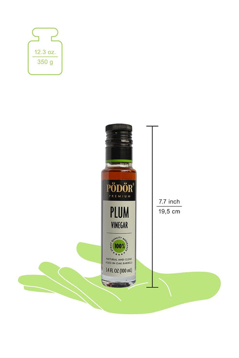 3.4 Oz. 100% PDR Premium Plum Vinegar - fl. - Natural, Aged in Oak Barrels, Fermented, Unfiltered, Vegan, Gluten-Free