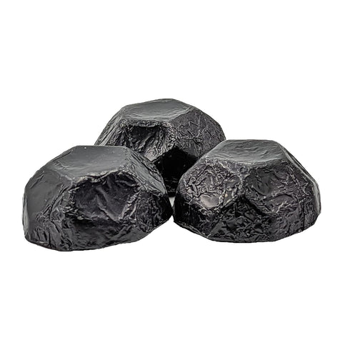 3.1oz Christmas Coal Milk Chocolate Snack in Mesh Bag Candy, Holiday Treats, Individually Wrapped, Kosher Certified