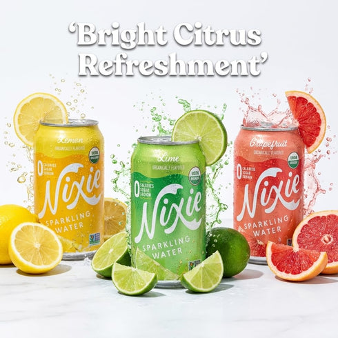 Pack (18 Pack, 6 6 6 Nixie Sparkling Water Variety Tea-Inspired Fruit Flavors Pomegranate Green Tea, Peach Black Tea