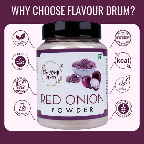 200g (7oz) Flavour Drum Red Onion Powder Flavorful Onion Powder for Seasoning & Cooking