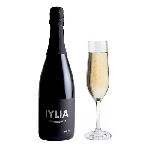 IYLIA Non Alcoholic Sparkling Wine, White (750ml) 1 Pack Premium Spanish Alcohol