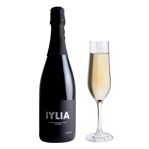 IYLIA Non Alcoholic Sparkling Wine, White (750ml) 1 Pack Premium Spanish Alcohol