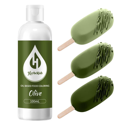 Olive Oil Based Food Coloring for Chocolate Herbeklab 100ml Professional Concentrated Oil