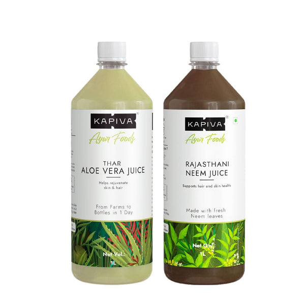 Kapiva Skin Special Combo 2.0 | Kapiva Aloe Vera & Neem Juice