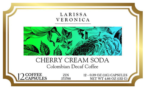Larissa Veronica (12 575788) 3 Pack Cherry Cream Soda Colombian Decaf Coffee (Single Serve K-Cup Pods) (Gourmet