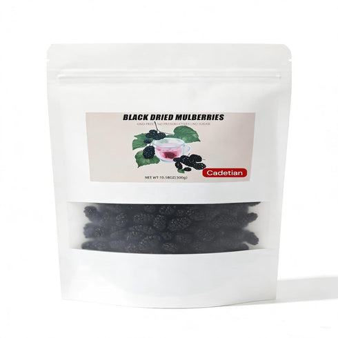 Premium Dried Black Mulberries, Wild Black Mulberry Fruit with Pure Natural Nutrients,