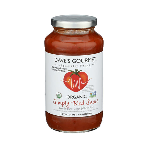 Organic Simply Red Tomato Sauce by Dave's Gourmet - Vegan & Gluten-Free