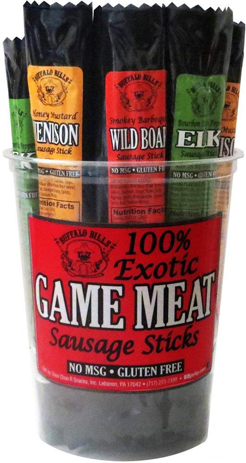 Buffalo Bills Exotic Game Meat Sausage Sticks (mixed 1oz sticks - elk,