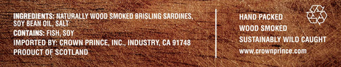 3.75-Ounce (Pack 12) Crown Prince One Layer Brisling Sardines in Soy Bean Oil, Cans