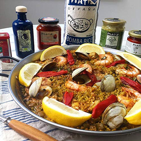 (2.2 lbs.) (1 Matiz Espaa Bomba Paella Rice from Spain Firm, Natural Spanish Grain | Round, Medium Short | Risotto