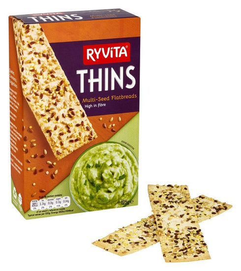 Ryvita Thins Multi-Seed Flatbreads, 125 g