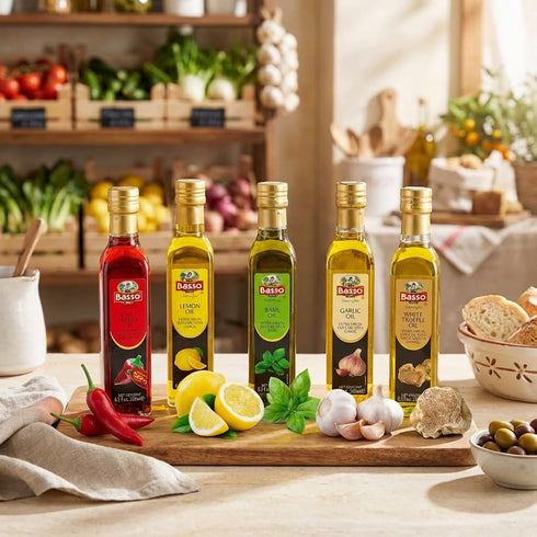 1904 8.5 Oz (250 ml), BASSO - Rosemary Oil, Infused Premium Extra Virgin Olive Oil, Fl Aromatic Essence, Enhance Flavor