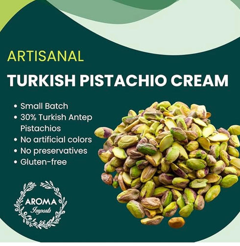 Fusion Flavor Imports LLC 383g 30% Aroma Imports Turkish Pistachio Cream | Made with Real Antep Pistachios | Rich