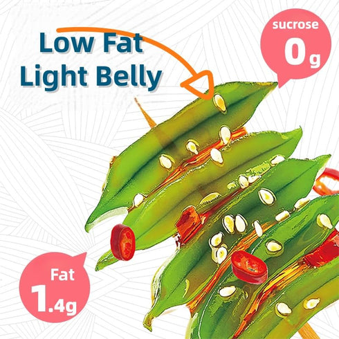 BAHWJCTO 500 Seasoning Seaweed And Kelp Salad, Spicy Ready To Eat, Low-Fat And Low Calorie, Sesame Sea Lettuce, Cool