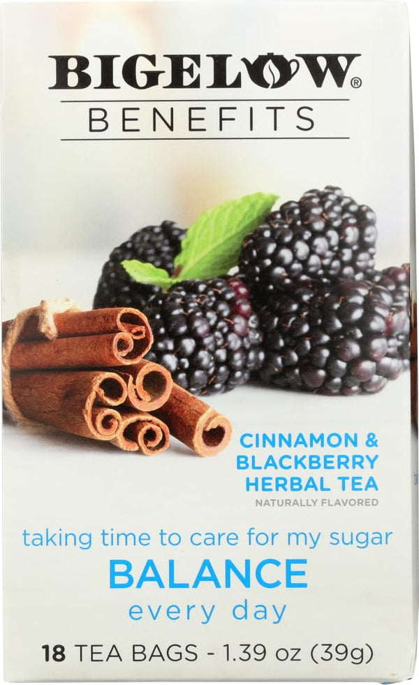 Bigelow Benefits Herbal Tea (Pack of 2) Cinnamon & Blackberry Herbal Tea,