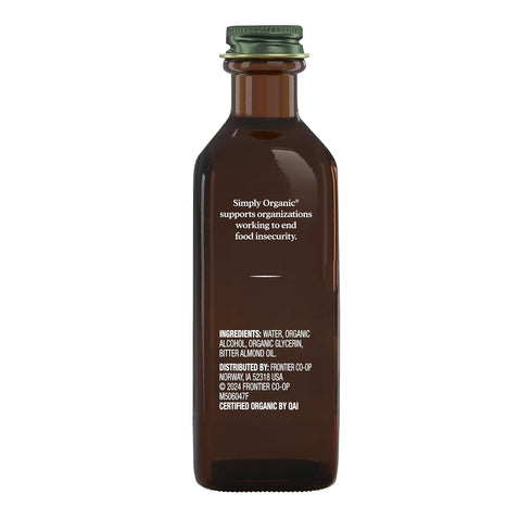 4 Simply Organic Almond Extract, Ounce Glass Jar, Warm Sugar-free Vegan Flavor for Desserts, Coffee and Smoothies