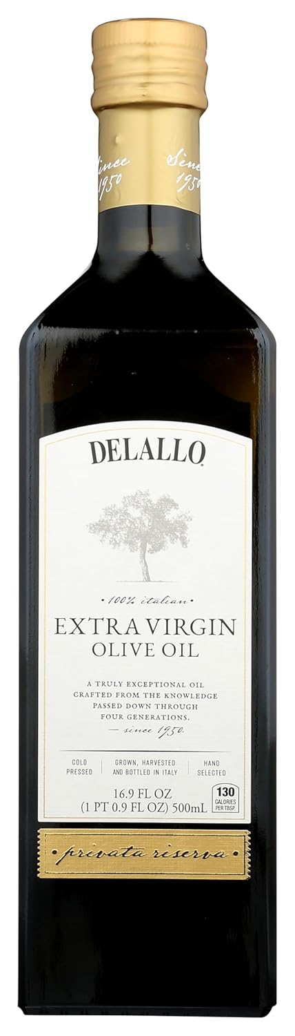Delallo, Olive Oil 100% Italian Rivate Riserva Extra Virgin, 16.9 Fl Oz