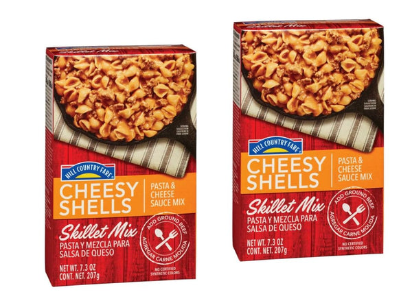 Hill Country Fare Prepared Meal Dinner Kits - 2 pack (Cheesy Shells Skillet Mix 7.3oz)