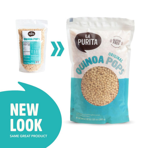 6.35 oz (Pack 1), La Purita Puffed Quinoa Pops Healthy Protein Cereal, Gluten-Free, Sugar-Free, Vegan Superfood