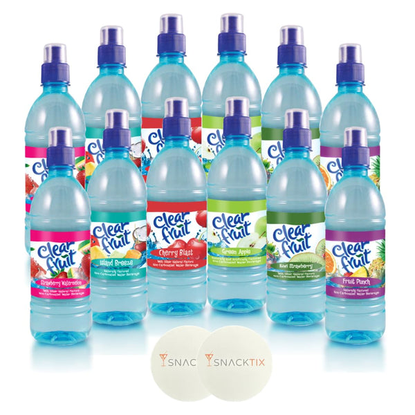 Simccppley Clear Fruit Water - Variety Pack - 12 Flavored Water Bottles of