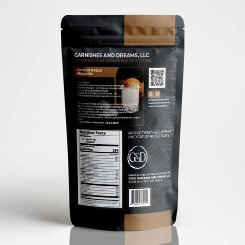 (16oz) Garnishes & Dreams Dehydrated & Dried Shredded Coconut Natural Tropical Flakes for Baking, Desserts, Cocktails